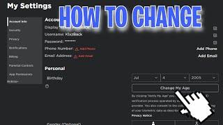 How To CHANGE YOUR BIRTHDAY Even If Under 13 On Roblox Change Your Age If Under 13 *Working*