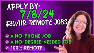 APPLY BY 7824   No Phone & No Degree Needed Remote Jobs Beginner Accounting & Call Monitoring