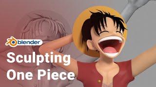 Sculpting Luffy from One Piece Timelapse