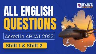 All AFCAT 2023 English MCQs - 24 Feb All Shifts I AFCAT 2023 Analysis I AFCAT 2023 Answer Key