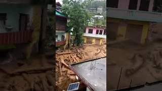 Landslide sweeps away trees in northern India  #shorts #newvideo #trending #subscribe #weather