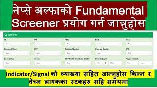 How to Use Nepse alpha Fundamental Screener  Nepali Share Market News  Ram hari Nepal