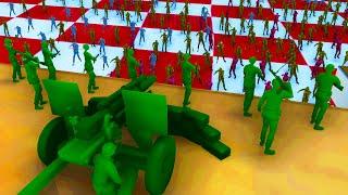 Green Army Men Hold FORT WALLS vs ZOMBIE ARMY? - Attack on Toys