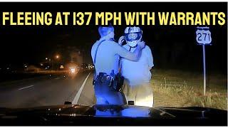 137 MPH pursuit on motorcycle with WARRANTS and DRUGS Arkansas State Police #pursuit #chase