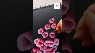 onestroke flower painting #artvideo #artwork #viral #flowerpainting