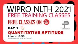 WIPRO NLTH 2021  Training Series  Crash Course  Quantitative Aptitude PART-1 #wipronlth2021 #NLTH