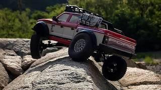 rccars  ford f-150 랩터 오프로드 주행 및 락크라울링  rc car ford f-150 raptor off-road bashing & rock crawling