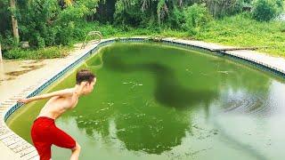 he jumped in abandoned pool.. BAD IDEA