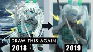 Draw this again - 2018 vs 2019 - Anime Speedpaint