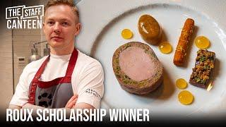 The Roux Scholarship winner Karol Ploch from Kerridges Bar & Grill makes a fine dining pork recipe