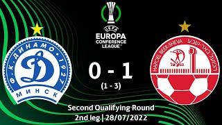 D.Minsk vs H.Beer-Sheva  0-1  UEFA Europa Conference League 2223 Second qualifying round 2nd leg