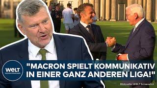 MACRON IN DEUTSCHLAND Gemünzt auf die Jugend Europas Frankreichs Präsident hält Rede in Dresden