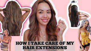 How I take care of my hair extensions - Washing Drying Styling Maintenance etc