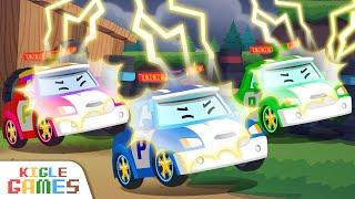 Lightning Strikes Rescue the Police Cars  Robocar Poli  KIGLE GAMES