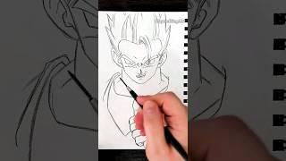 Drawing Ultimate Gohan - Dragon Ball Z #drawing #satisfying #shorts