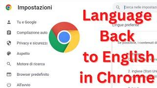 How to Change Language of Google Chrome Back to English