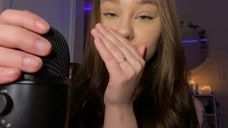 ASMR cupped inaudible whispering mouth sounds + hand sounds
