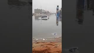 Heavy rain cause flood in Dammam city #rain #flood #Dammam #KSA