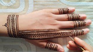 Very beautiful back hand mehndi design  Easy stylish Moroccan mehndi design  Mehndi ka design 2024