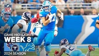 Tennessee Titans vs. Detroit Lions  2024 Week 8 Game Highlights