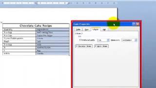 Changing Column Width And Row Height Microsoft Word 2007