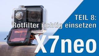 Actionpro X7neo Test  Rotfilter richtig anwenden  Unter Wasser filmen mit der X7neo