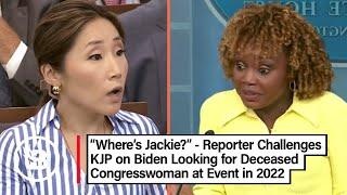 Reporter SHOCKED at KJPs Ridiculous Lying Answer to Biden Question