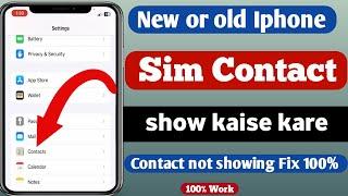 iPhone Sim contact showing  iphone sim contact kaise show kare  How to show sim contacts on iphone