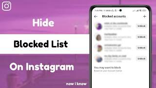 Can You Hide Instagram Blocked List? 2023