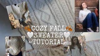 Knitting a cable knit sweater part 1 •TUTORIAL•