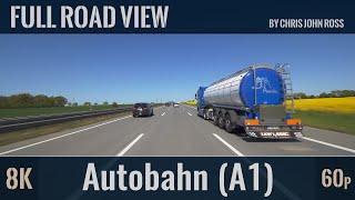 Autobahn A1 Germany Ahrensburg - Bargteheide - Bad Oldesloe - 8K 4320p60p