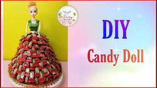 DIY Chocolate Candy DollHow to make candy dress making for Barbie Doll Rukhwat ideas