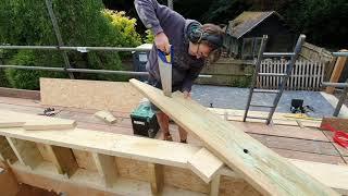 Cutting a scarf joint for a carpenters roof