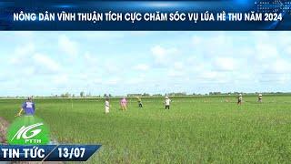 Nông dân Vĩnh Thuận tích cực chăm sóc vụ lúa hè thu năm 2024 I THKG