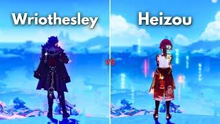 HEIZOU is BETTER?? WRIOTHESLEY vs HEIZOU  Genshin Impact 