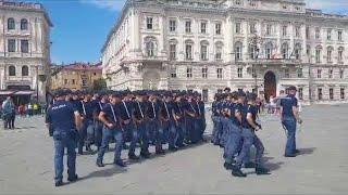 Giuramento allievi polizia di stato le prove della cerimonia in piazza Unità