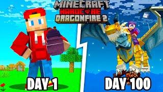 I Survived 100 DAYS in Minecraft DRAGON FIRE 2... Heres What Happened