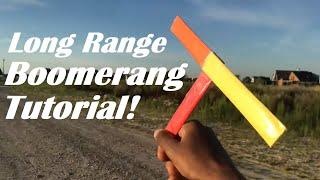 How to make a Long Range Paper Boomerang HD