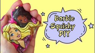 Barbie Squishy Yapımı  Squishy nasıl yapılır ? -- 5 dakikada hallet  Kolay squishy yapımı