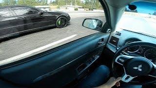 Racing a 680WHP AMG In 515WHP Evo X Goes Bad