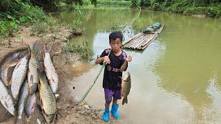 Village fishing Daily life of an orphan boy khai fishing in streams for sale fishing techniques