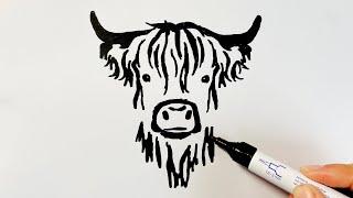 How to Draw a Highland Cow