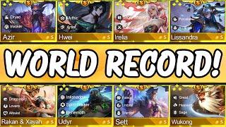 *World Record* ALL 5-Cost Champions 3-Star In One-Game TFT Set 11