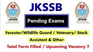 JKSSB Pending Exams Update  JKSSB Forester Total Form Applied  ForestorWildlife Guard & New Posts