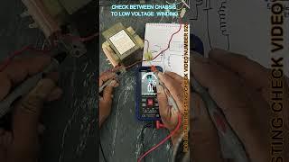 how to test microwave oven high voltage transformer #shorts