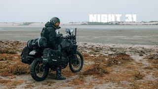 Solo Rain ASMR Motorcycle Camping  Silent Vlog  BEES