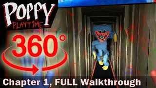 360° VR Poppy Playtime - Chapter 1 FULL GAME - Walkthrough Gameplay No Commentary 4K
