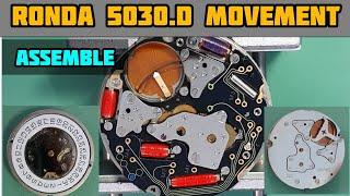 How To Service Chronograph Movement Ronda 5030.D  Assemble Part  SolimBD