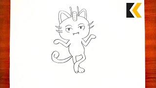 How To Draw Alolan Meowth  Draw Pokemon Characters Easily