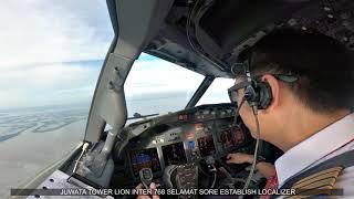 TARAKAN  COCKPIT VIEW + FULL COMMUNICATION PILOT WITH ATC